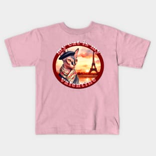 My Cat Is My Valentine Sphynx Life 12S Kids T-Shirt